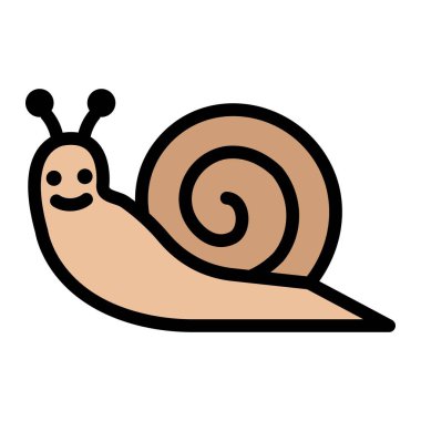 Salyangoz Vektörü Simgesi Tasarım İllüstrasyonu