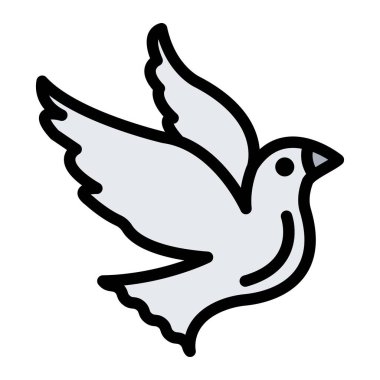 Kuş Vektörü Simgesi Tasarım İllüstrasyonu