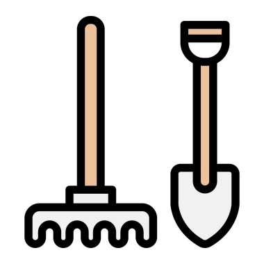 Bahçe araçları Vektör Simgesi Tasarım İllüstrasyonu