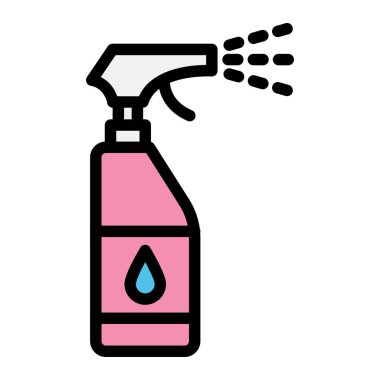 Sprey Vektör Simgesi Tasarım İllüstrasyonu