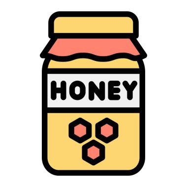 Bal Vektörü Simgesi Tasarım İllüstrasyonu