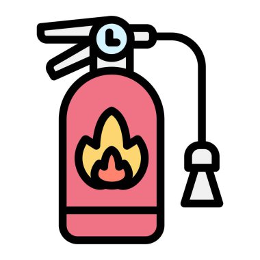 Yangın söndürücü Vektör Simgesi Tasarım İllüstrasyonu