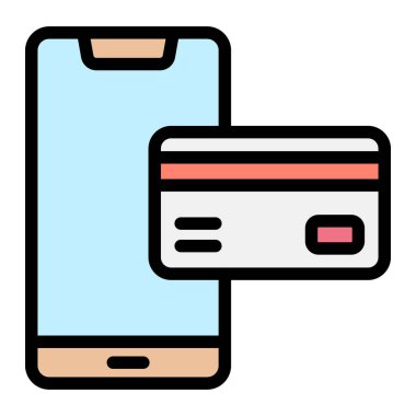 Ödeme yöntemi Vektör Simgesi Tasarım İllüstrasyonu