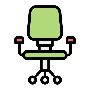 Masa sandalyesi Vektör Simgesi Tasarım İllüstrasyonu