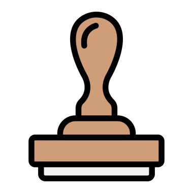 Lastik Damga Vektör Simgesi Tasarım İllüstrasyonu