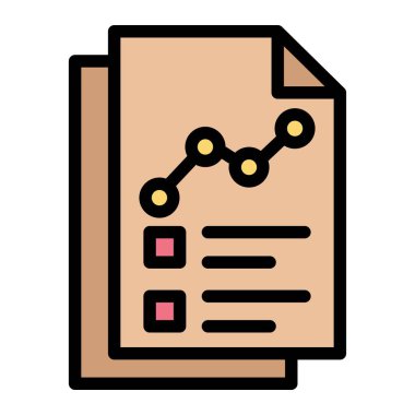 Rapor Vektörü Simgesi Tasarım İllüstrasyonu