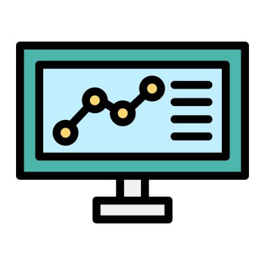 Analiz Vektörü Simgesi Tasarım İllüstrasyonu