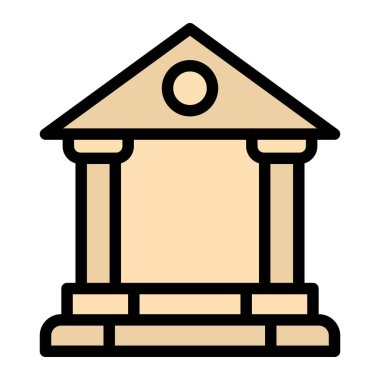 Banka Vektörü Simgesi Tasarım İllüstrasyonu