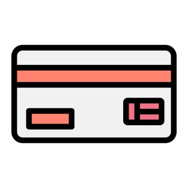 Kredi Kartı Vektör Simgesi Tasarım İllüstrasyonu