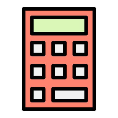 Hesap Makinesi Vektör Simgesi Tasarım İllüstrasyonu