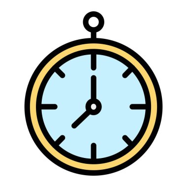 Saat Vektörü Simgesi Tasarım İllüstrasyonu