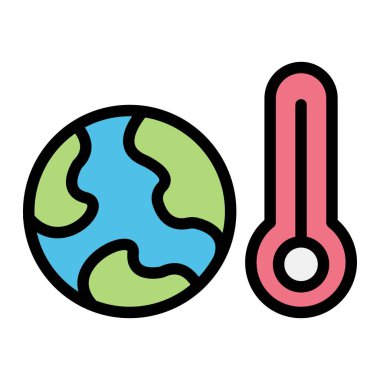 İklim Değişikliği Vektör Simgesi Tasarım İllüstrasyonu