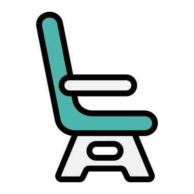Koltuk Vektörü Simgesi Tasarım İllüstrasyonu