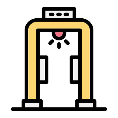 Metal Detektörü Vektör Simgesi Tasarım İllüstrasyonu