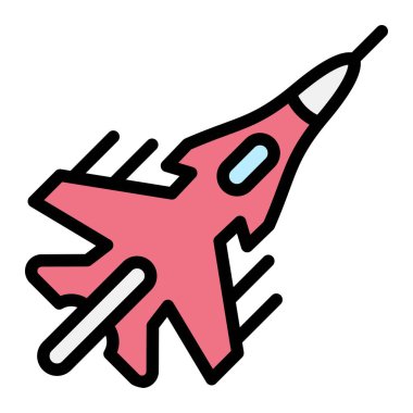 Jet Vektör Simgesi Tasarım İllüstrasyonu