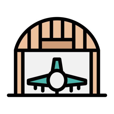 Hangar Vektör Simgesi Tasarım İllüstrasyonu