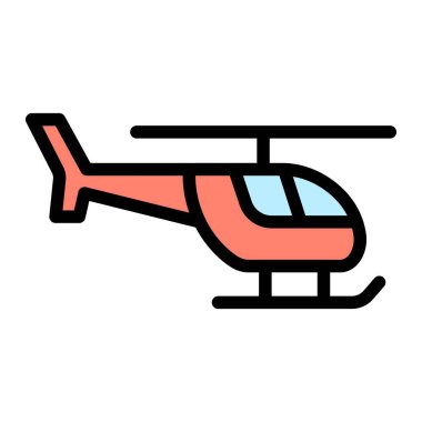 Helikopter Vektör Simgesi Tasarım İllüstrasyonu