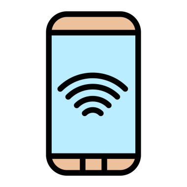 Wifi Vektör Simgesi Tasarım İllüstrasyonu