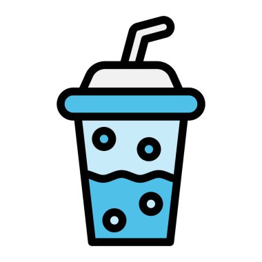 Plastik bardak Vektör Simgesi Tasarım İllüstrasyonu