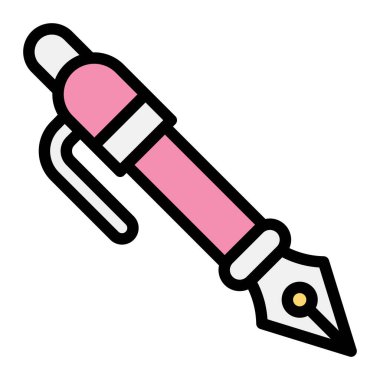 Kalem Vektörü Simgesi Tasarım İllüstrasyonu