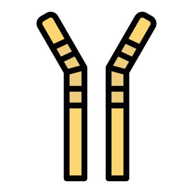 Straws Vektör Simgesi Tasarım İllüstrasyonu