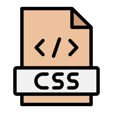 CSS Vektör Simgesi Tasarım İllüstrasyonu