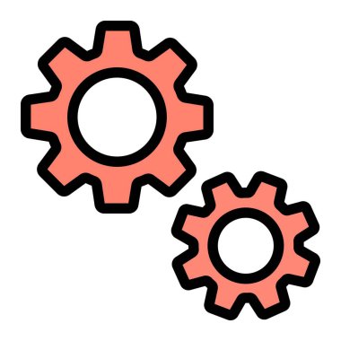 Ayarlar Vektör Simgesi Tasarım İllüstrasyonu