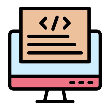 Ön uç Vektör Simgesi Tasarım İllüstrasyonu