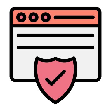 Güvenlik Vektörü Simgesi Tasarım İllüstrasyonu