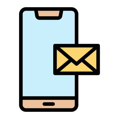 E- posta Vektör Simgesi Tasarım İllüstrasyonu