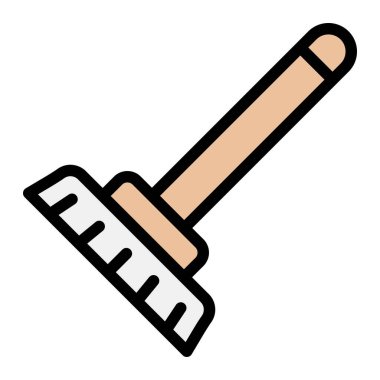 Temizleme fırçası Vektör Simgesi Tasarım İllüstrasyonu