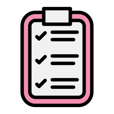 Liste Vektörü Simgesi Tasarım İllüstrasyonu