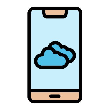 Hava Durumu Uygulaması Vektör Simgesi Tasarım İllüstrasyonu