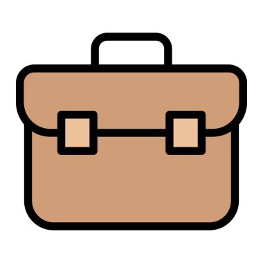 Evrak Çantası Vektör Simgesi Tasarımı İllüstrasyonu