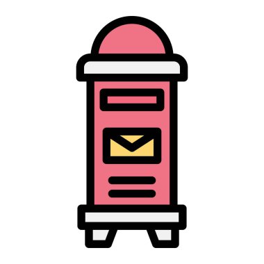 Posta Kutusu Vektör Simgesi Tasarım İllüstrasyonu
