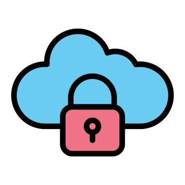 Kilitli Vektör Simgesi Tasarım İllüstrasyonu