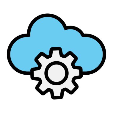 Cogwheel Vektör Simgesi Tasarım İllüstrasyonu