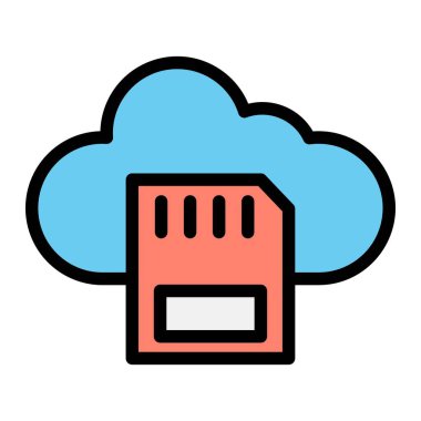 Sd kart Vektör Simgesi Tasarım İllüstrasyonu