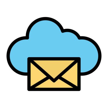 E- posta Vektör Simgesi Tasarım İllüstrasyonu