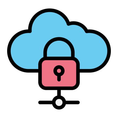 Veri Koruma Vektörü Simgesi Tasarım İllüstrasyonu