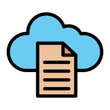 Dosya Vektörü Simgesi Tasarım İllüstrasyonu