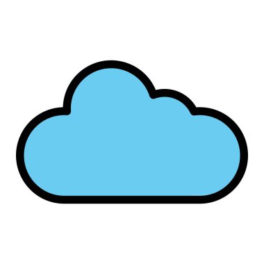 Bulut Vektörü Simgesi Tasarım İllüstrasyonu