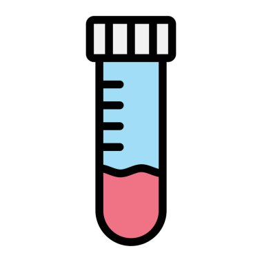 Test tübü Vektör Simgesi Tasarım İllüstrasyonu