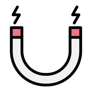 Magnet Vektör Simgesi Tasarım Çizimi