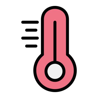 Termometre Vektör Simgesi Tasarım İllüstrasyonu