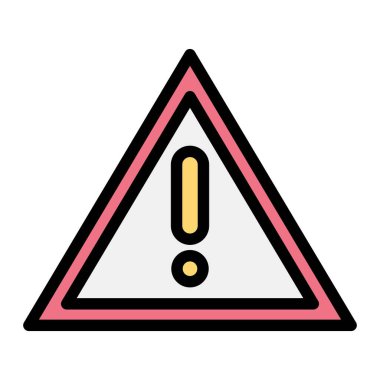 Tehlike Vektörü Simgesi Tasarım İllüstrasyonu