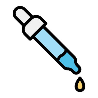 Pipette Vektör Simgesi Tasarım İllüstrasyonu