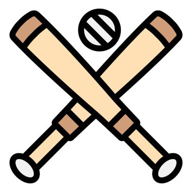 Beyzbol Vektörü Simgesi Tasarım İllüstrasyonu