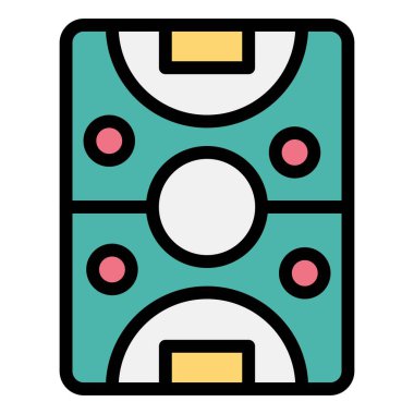 Hava Hokeyi Vektör Simgesi Tasarım Çizimi