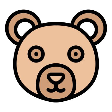 Ayı Vektörü Simgesi Tasarım İllüstrasyonu